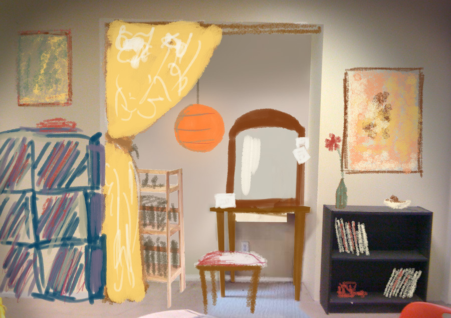 Concept sketch for the apartment